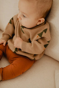 Winter Trees Jacquard Knit Sweater