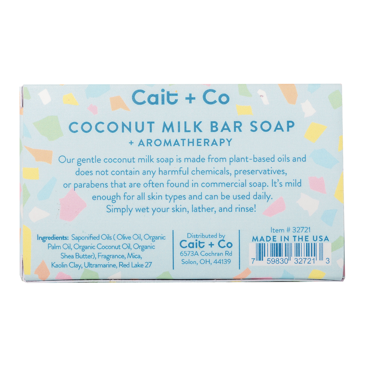 Cait & Co Sapphire Coconut Milk Bar Soap