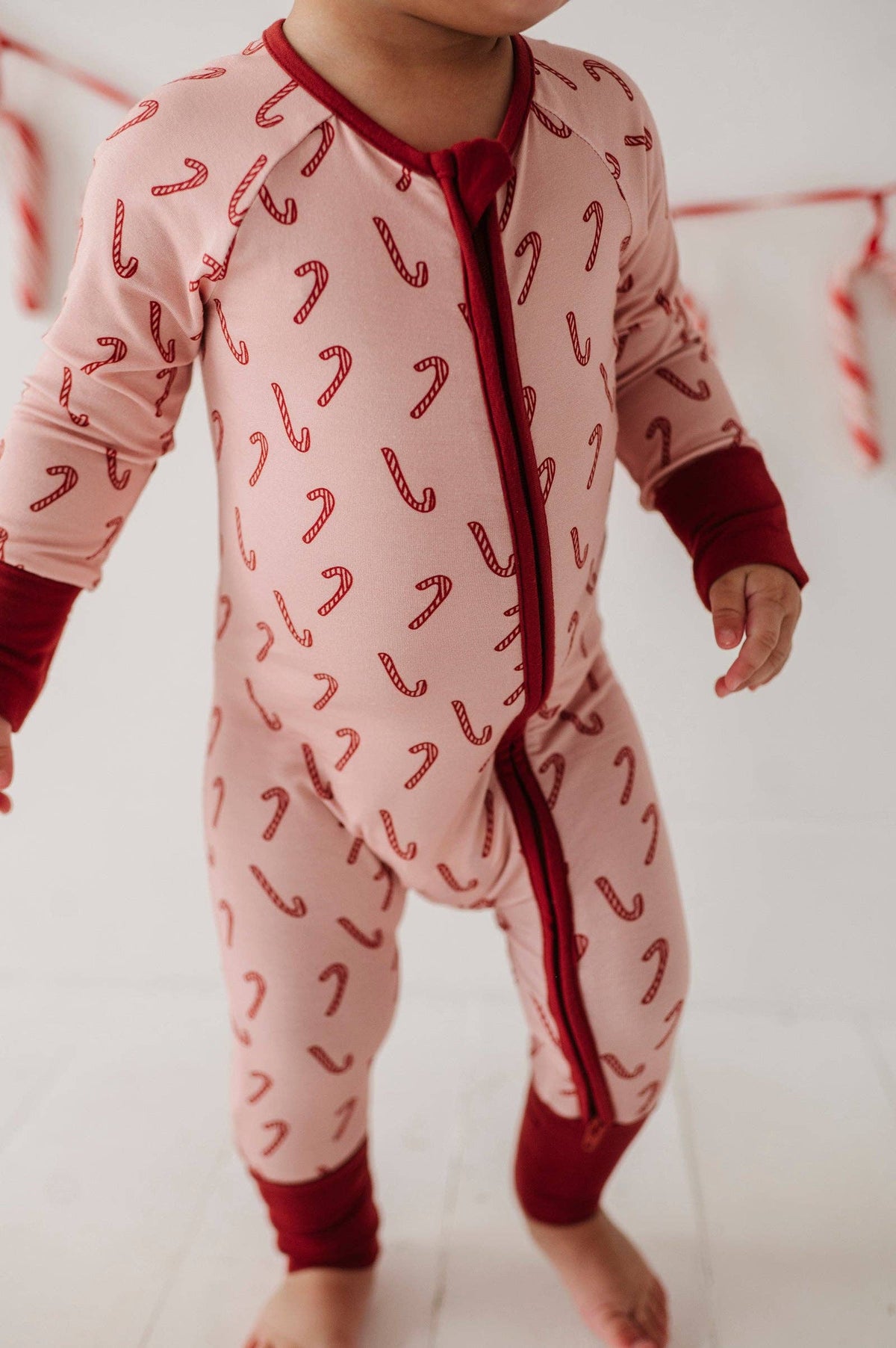 Christmas Long Sleeve Zip Romper