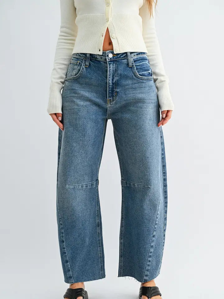Jessie Seamed Barrel Denim - Assorted Washes