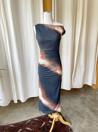 Ember Asymmetrical Mesh Midi