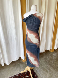 Ember Asymmetrical Mesh Midi