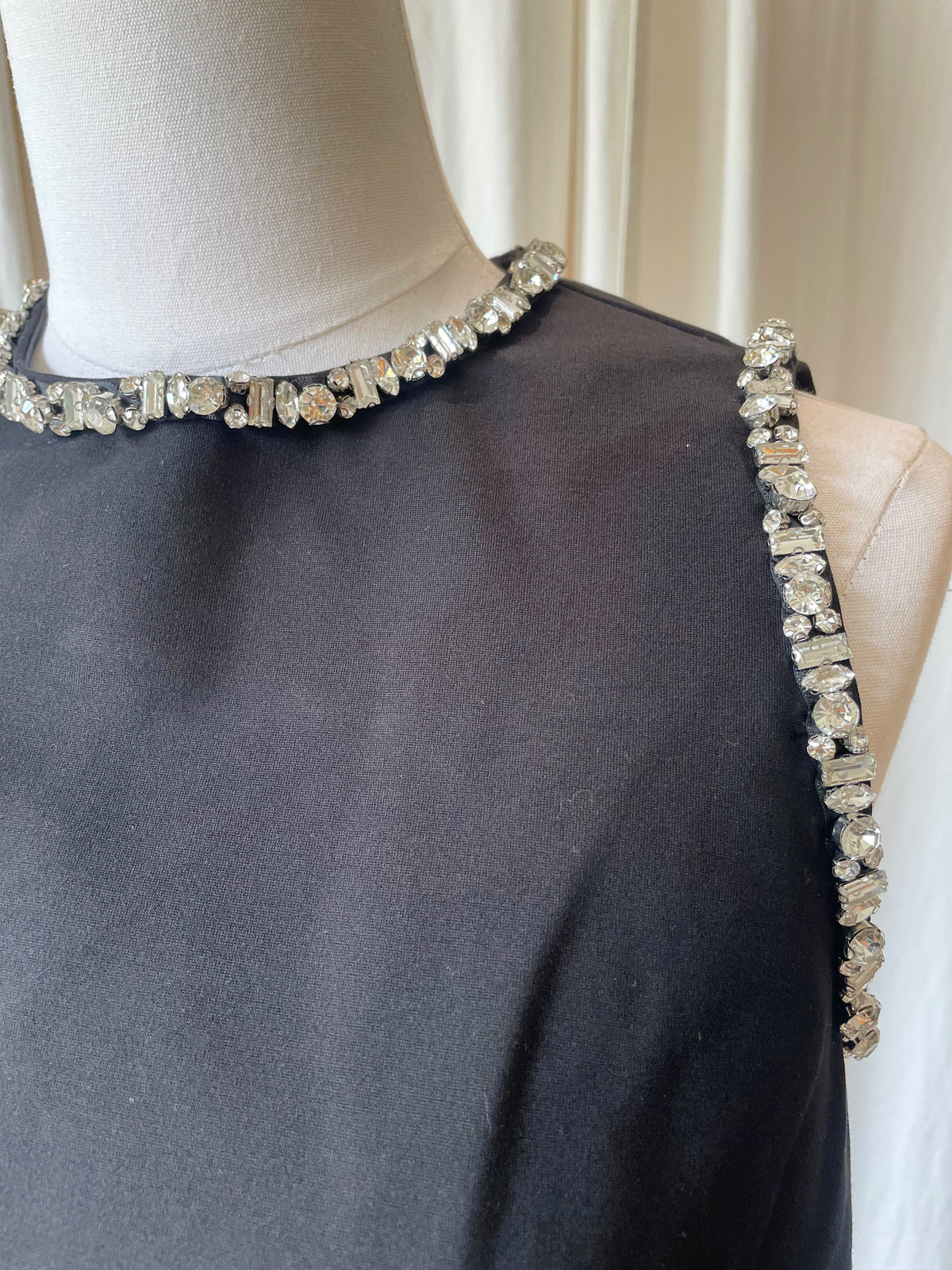 Meghan Crystal Trim Top