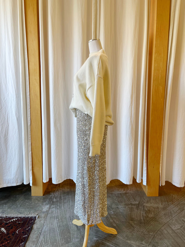 Luster Sequin Maxi Skirt