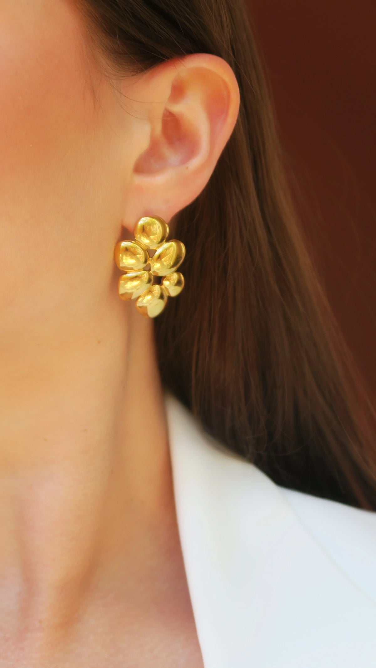 Gold Cluster Statement Stud