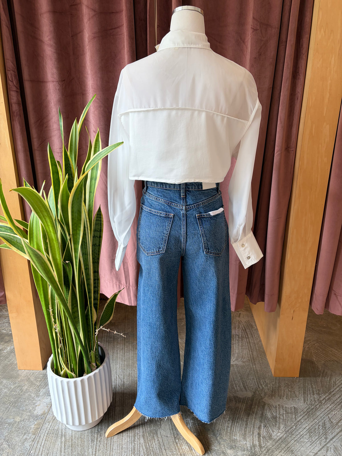 Lana Crop High Rise Ultra Wide Jean - Cityscape