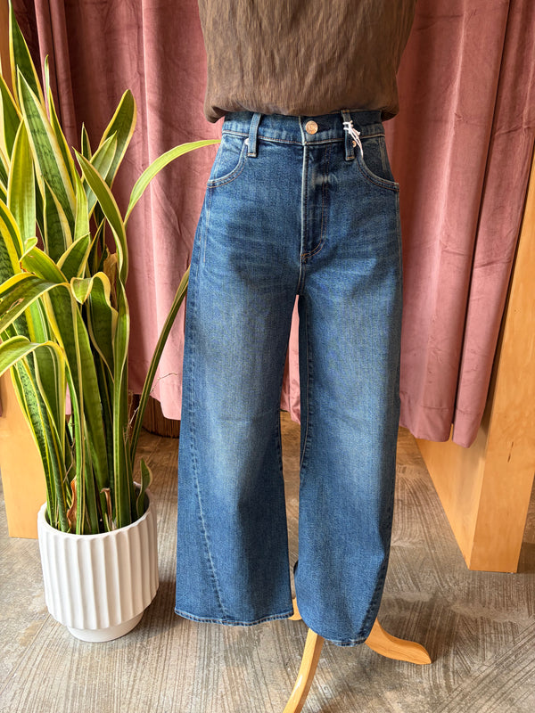 Kyra Ankle High Rise Bowed Denim - Cosmic