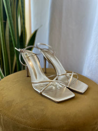 Esra Gold Metallic Heel