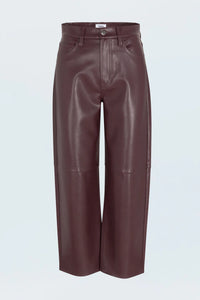 Jett High Rise Bowed Straight Pant - Cabernet