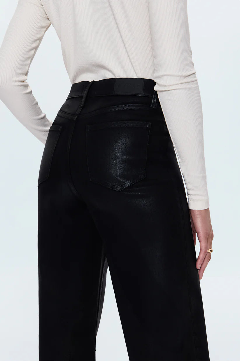 Lana High Rise Ultra Wide Jean - Coated Noir