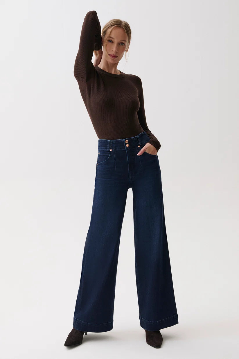 Lana Double Button High Rise Ultra Wide Leg - Starstruck