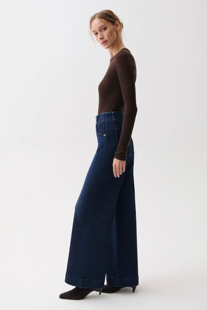 Lana Double Button High Rise Ultra Wide Leg - Starstruck
