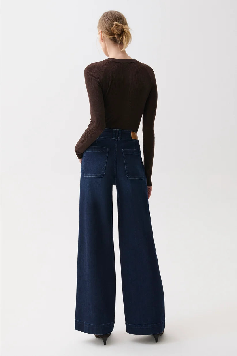 Lana Double Button High Rise Ultra Wide Leg - Starstruck