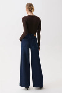 Lana Double Button High Rise Ultra Wide Leg - Starstruck