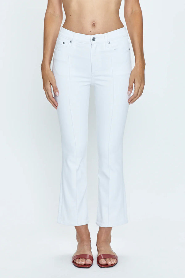 Lennon High Rise Crop Boot Cut- LE BLANC