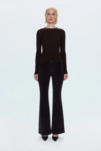 Kinsley Mid Rise Ultra Flare Pant - Mocha