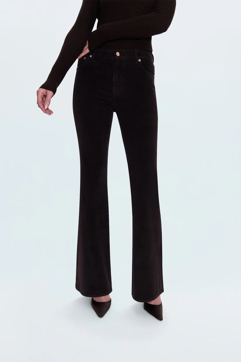Kinsley Mid Rise Ultra Flare Pant - Mocha