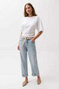 Kacey Mid Rise Cuffed Boyfriend- Berkeley