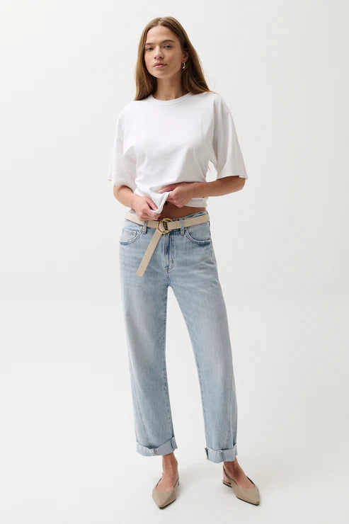 Kacey Mid Rise Cuffed Boyfriend- Berkeley
