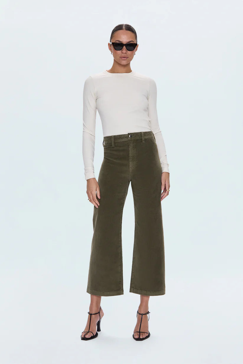 Penny Crop High Rise Wide Leg - Sequoia