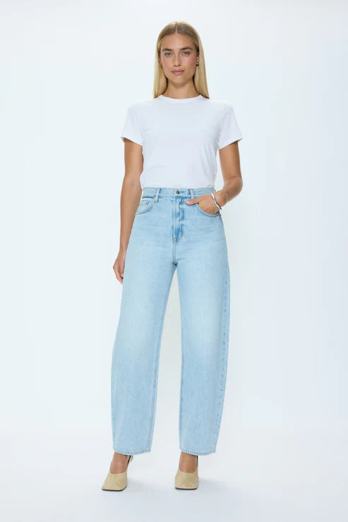 Wes High Rise Barrel Jeans - Waves