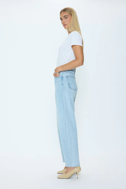 Wes High Rise Barrel Jeans - Waves