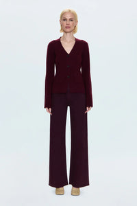 Penny High Rise Wide Leg Jean - Claret