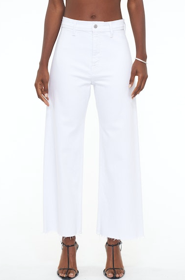 Penny High Rise Wide Leg Crop-BLIZZARD