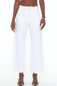 Penny High Rise Wide Leg Crop-BLIZZARD