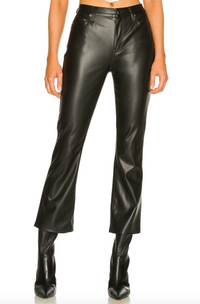 Lennon Faux Leather Crop Flare - ASSORTED COLORS