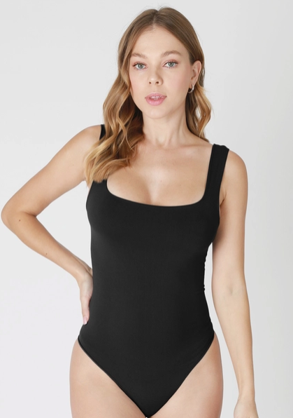 Square Neck Bodysuit - Assorted Colors