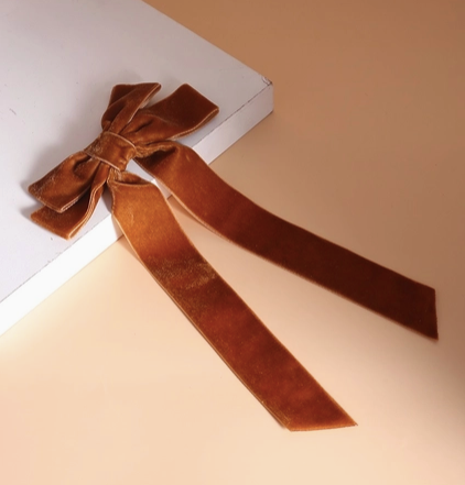 Velvet Vintage Hair Bow Clips Barrettes