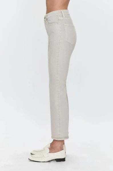 Lennon High Rise Crop Boot Jean - Stone