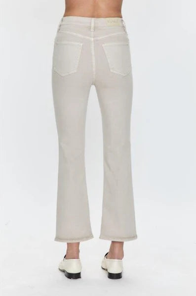 Lennon High Rise Crop Boot Jean - Stone