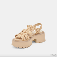 Latice Sandals Lt Natural Knit