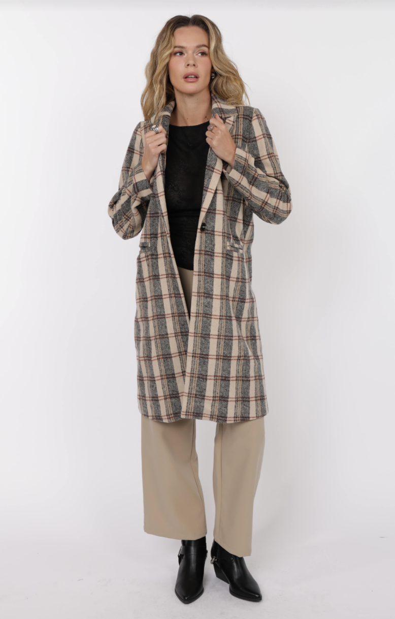 Steady Plaid Coat