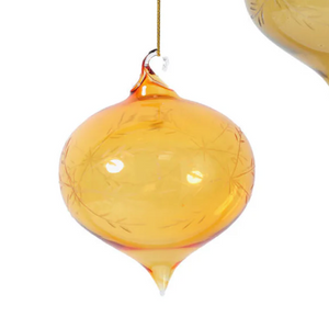 Etched Bauble Ornament - Assorted Colors