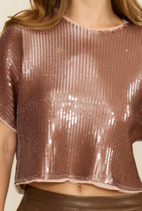 Cherry Sequined Top
