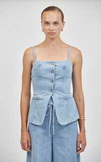 Sainte Button-Front Top
