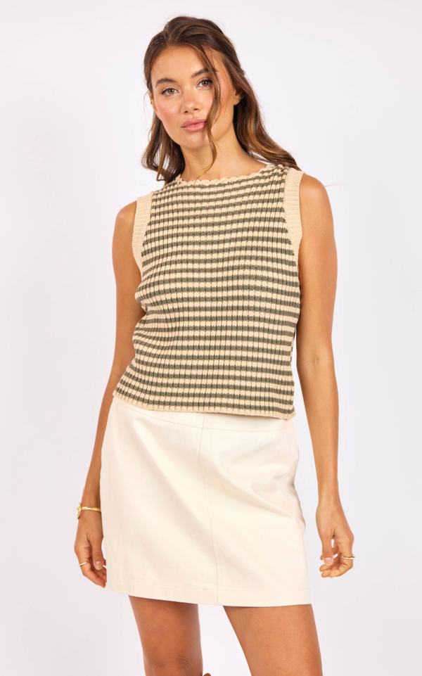 Mona Stripe Sweater Tank