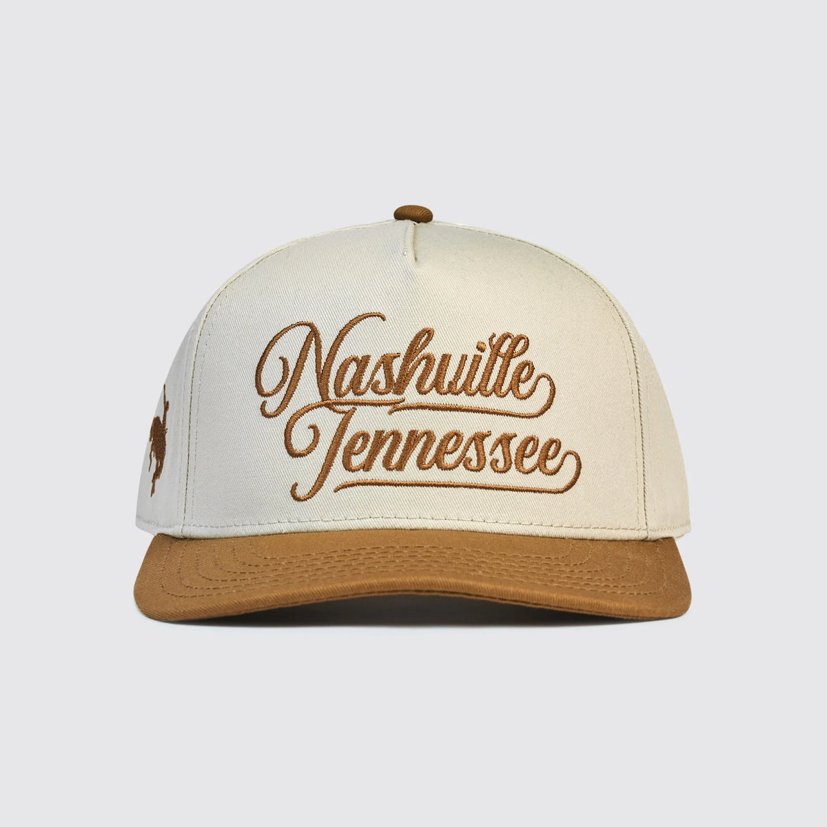 Nashville Tennessee Cursive Snapback [Camel/Cream] - NASH Collection