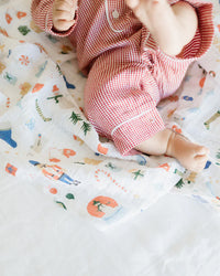 Cotton Muslin Swaddle Blanket - Christmas Time