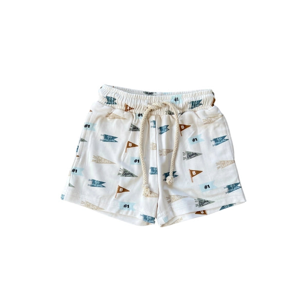 Boy's Everyday Shorts in Retro Banner