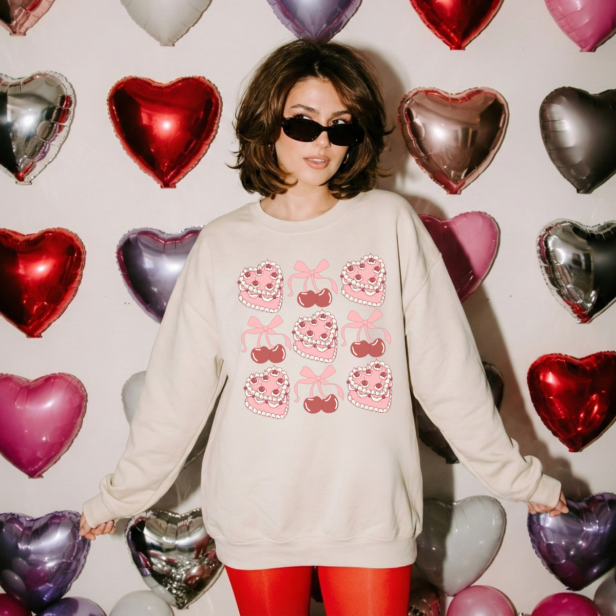 Sweetheart Cherry Cake Crewneck