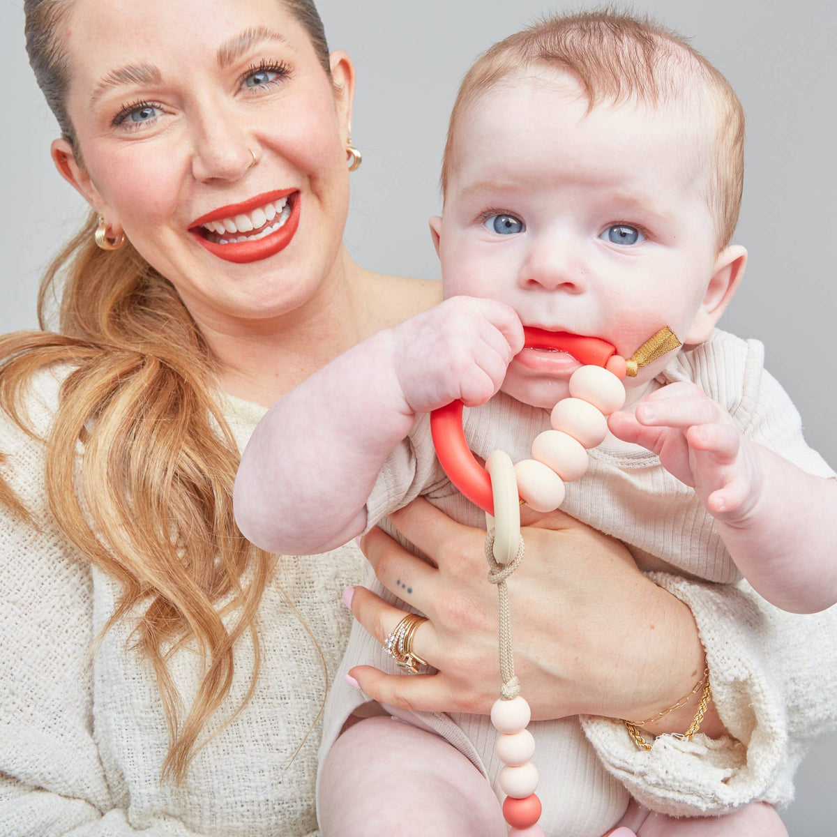 Rose Arch Ring Teether + Clip Set