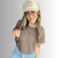 Strong as a mother™ Embroidered Trucker Hat - Sand