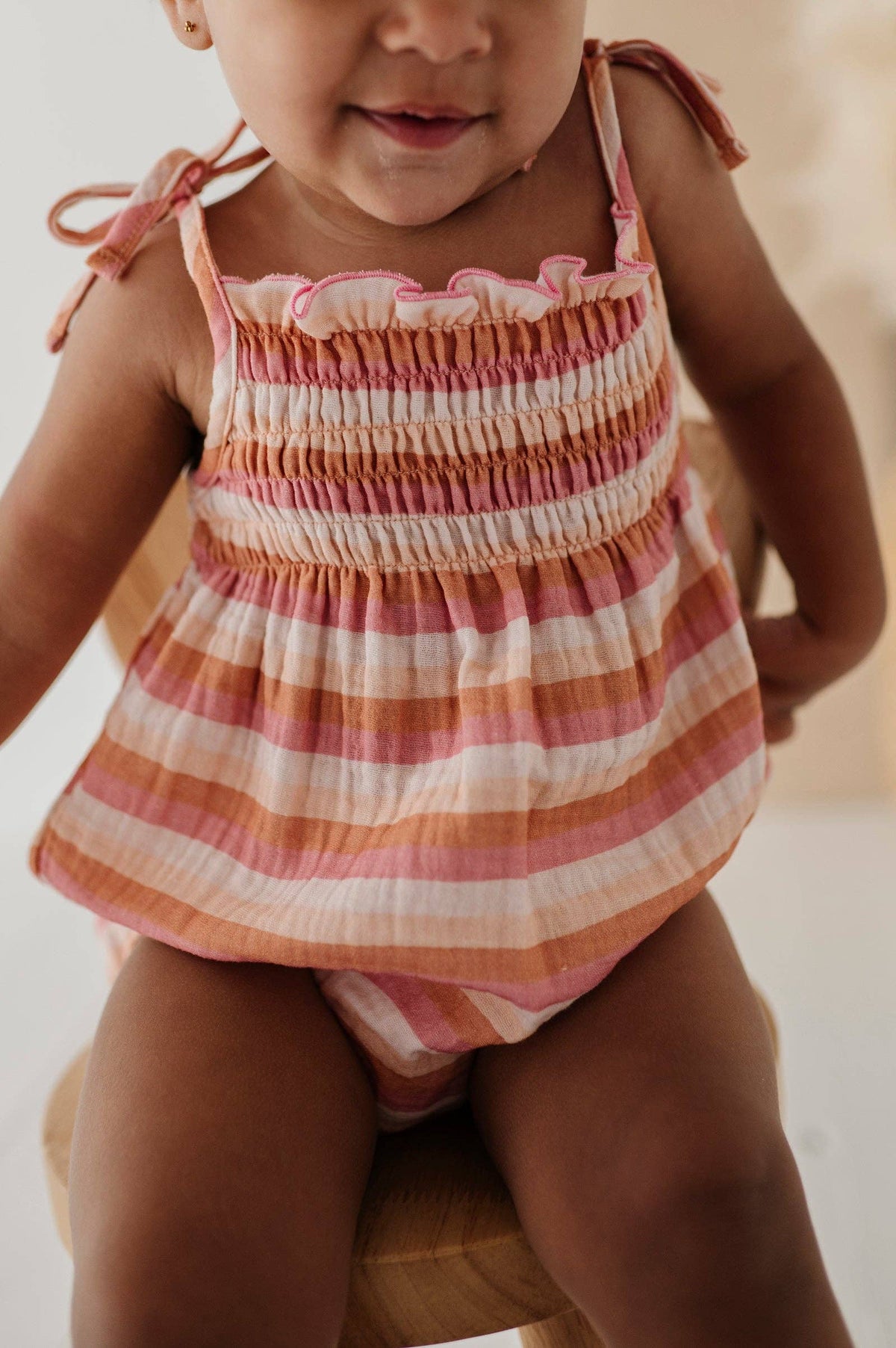 Baby Tie-Smocked Bodysuit