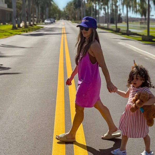 Mother Embroidered Trucker Hat -  Purple