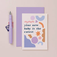 Cutest New Baby Card | Gender Neutral Baby Card | Rainbow