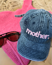Mother Embroidered Dad Hat - Washed Denim